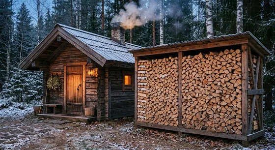 Укладка дров в Свердловском, переулок Тихий, 10